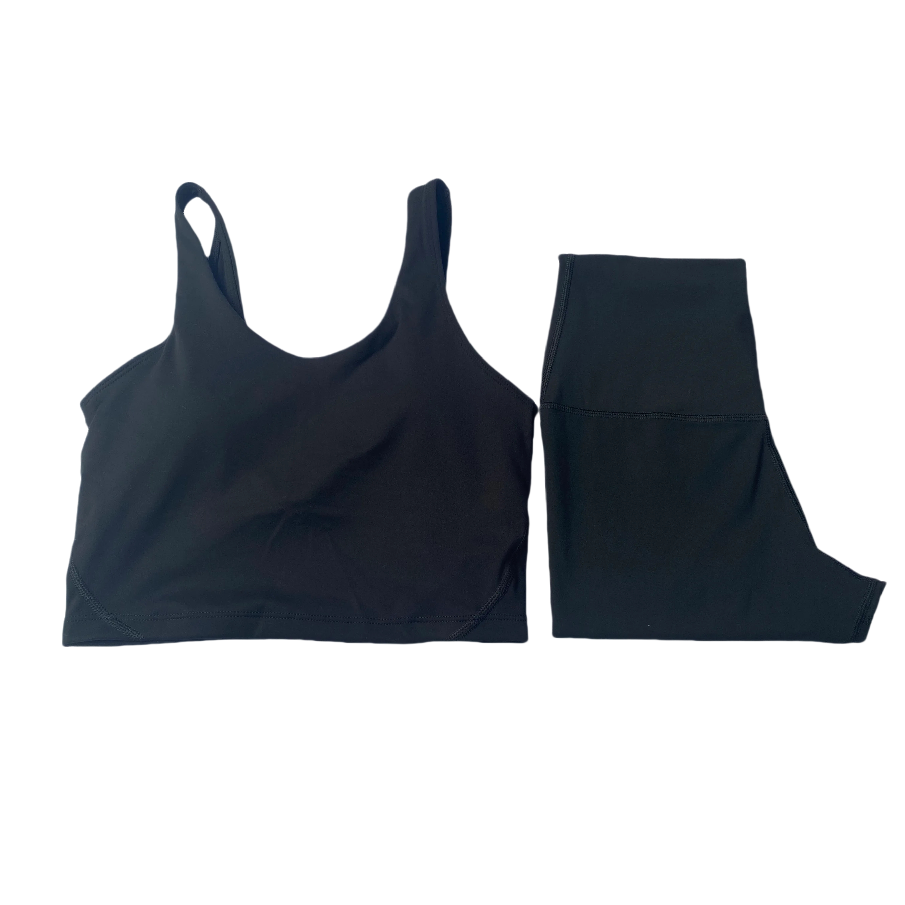 New Women leggings Bra set Flared pant yoga U-shaped Ring Built-in Chest Pad Sports Bra set