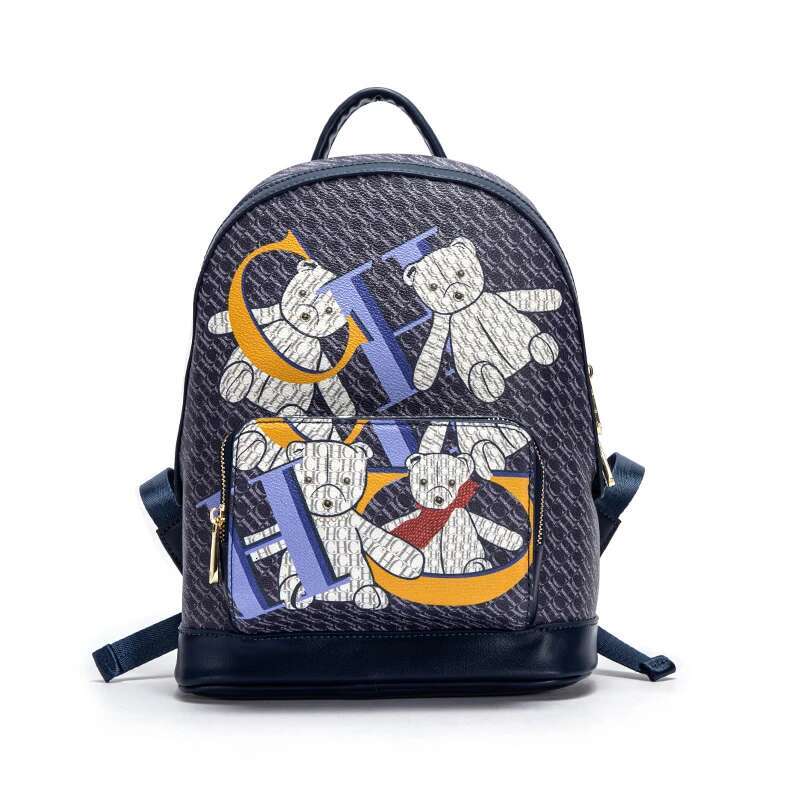 Brand Fashion 2024 New With Little Bear Cartoon Pattern Large Capacity Design Alphabet Women's Backpack