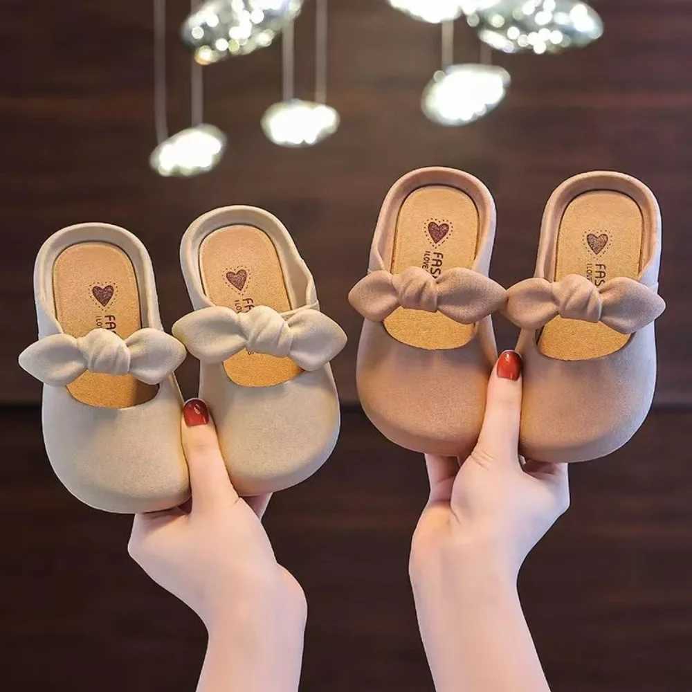 Slipper Girls slippers childrens sandals summer princess childrens sandals bow tie girls sandals fashionable and casual non slip childrens shoes S2532