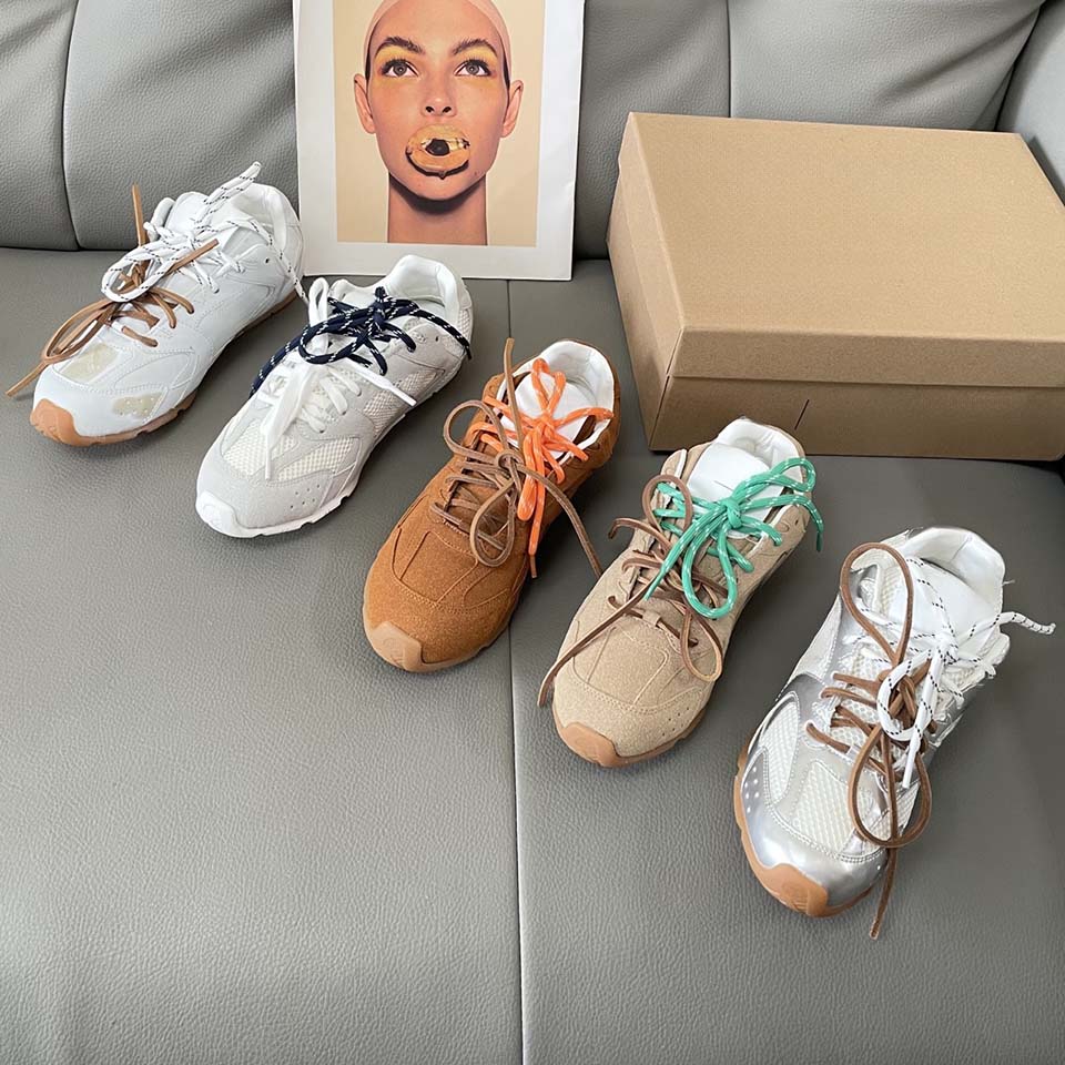 Designer Sneakers Ultra Thin Sole Running Shoes Unisex Comfort Trainers Dual Color Laces Camel Brown Eu 35-4