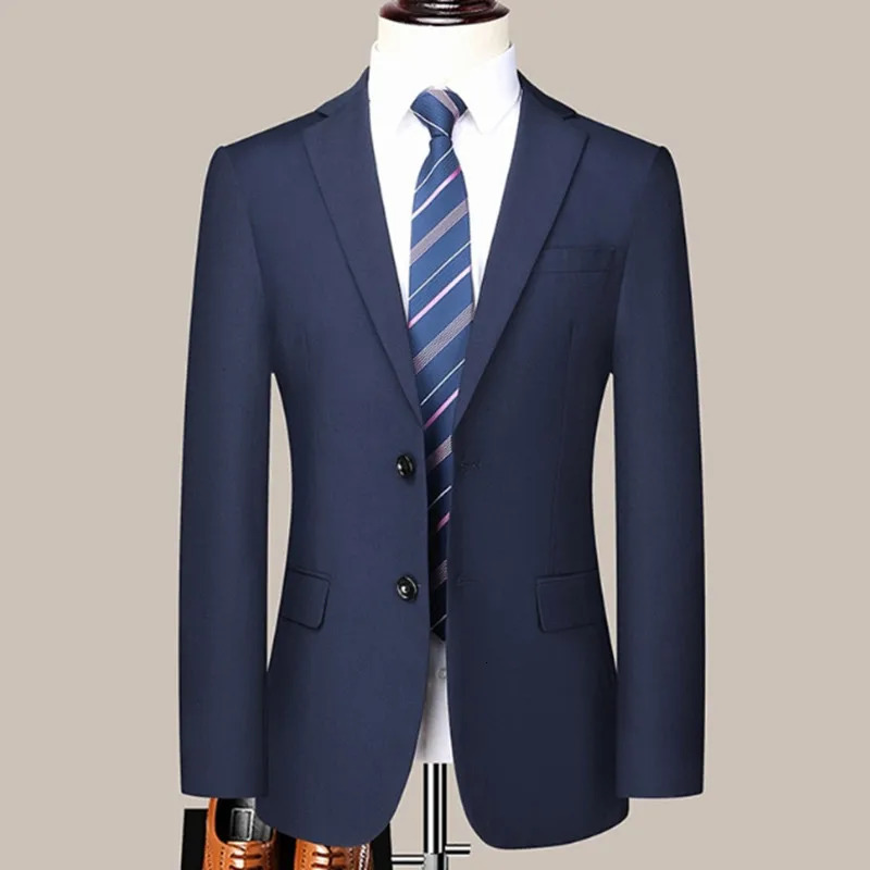 By we will mainly promote the explosion of highquality solid color lapel twopiece business casual mens clothing 250326