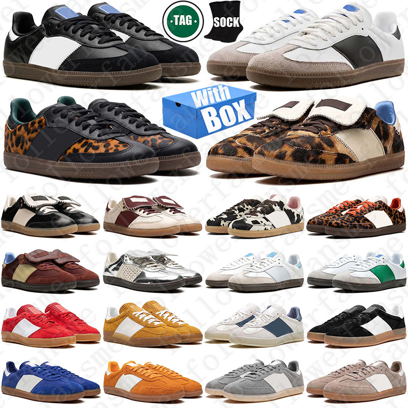 Free Shipping With Box OG sambaas Gazells Designer sambad sambaa sneakers Shoes indoor chaussure for mens womens black trainers scarpe Plate-forme luxury