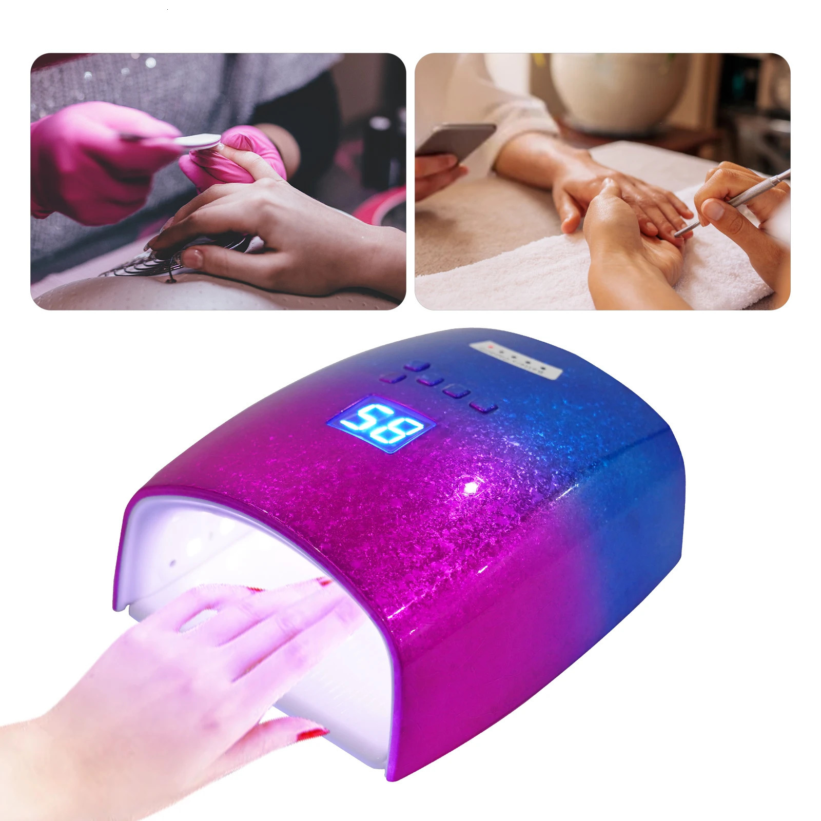 Nail dryer wireless charging control machine UVLED nail lamp timer automatic sensor beauty salon novice 250325