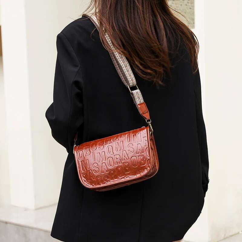 Fashion Letter Messenger For Women High Quality PU Leather Ladies Handbag Crossbody Shoulder Bag Female Purse Sacs