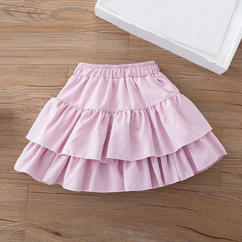 3-12 Years School Girls White Black High Waist Pleated Skirt Toddler Teenage Girl Short Skirts Kids Skirts Children Clothes 250326