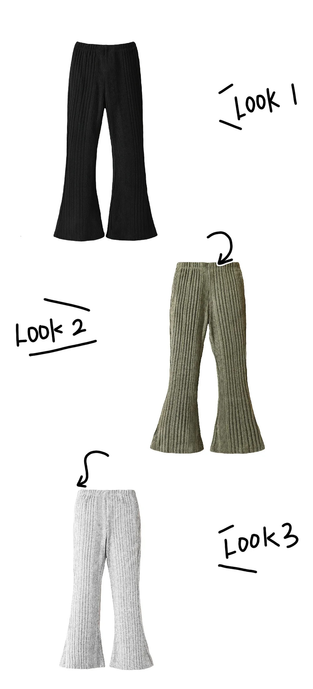 Autumn girl pants slim hole comfortable fully matched high waist black bell bottom 250325