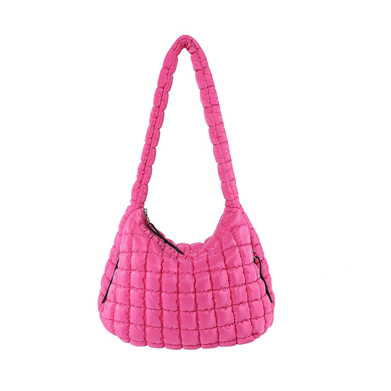 Women's bag fold cloud bag fashion one shoulder hand dumpling bag large capacity down cotton cloud 2025s