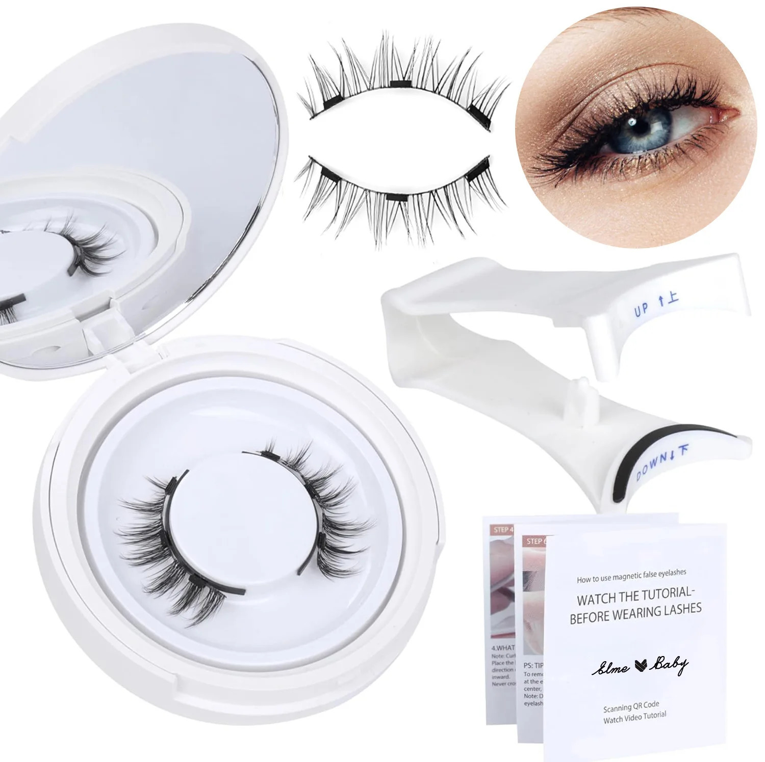 Reusable Magnetic Lashes No Glue Needed Professional Premium 3D Magnetic Eyelash 3-Step Press On False Eyelash 250324