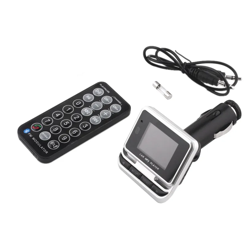 FM12B Bluetooth Mp3 Player with Display Remote Wireless FM Transmitter LCD SN Car Kit Support TF Card U Disk