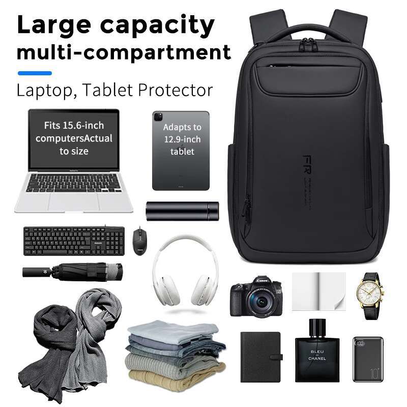 FENRUIEN New Men 3.0 USB Port Charge Large Capacity Multifunction Schoolbag Business Waterproof Backpack