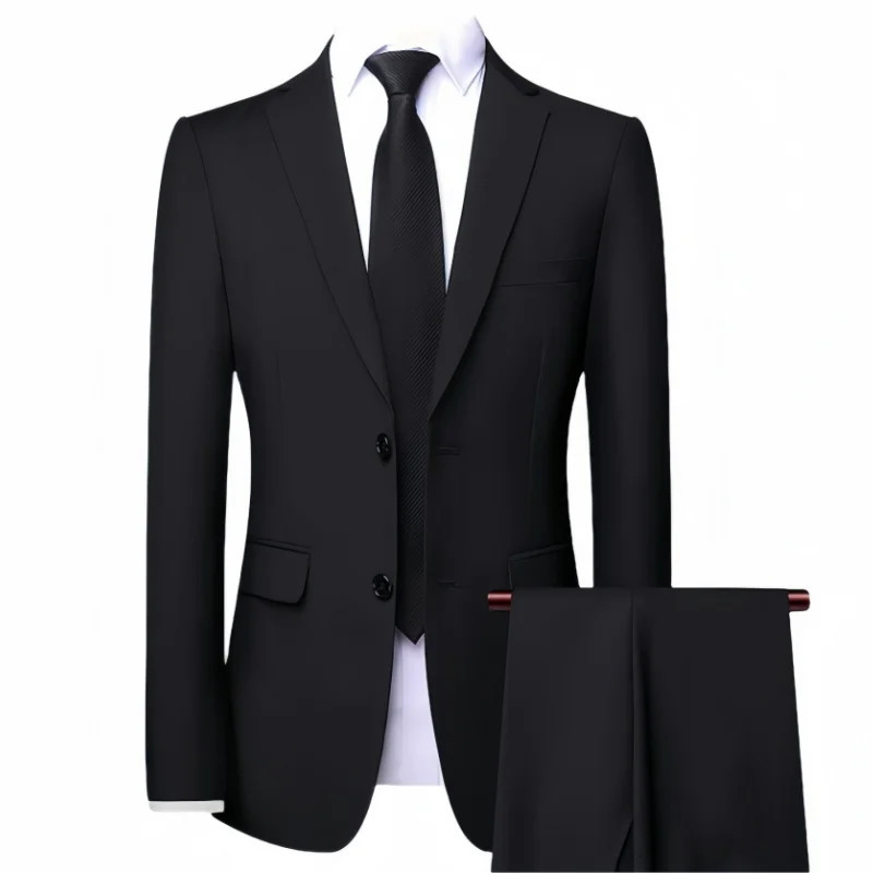 MensSlim Set 2piece JacketPants Breathable Groom Attic Free Tie Men Party Dance Ropa Hombre 250326
