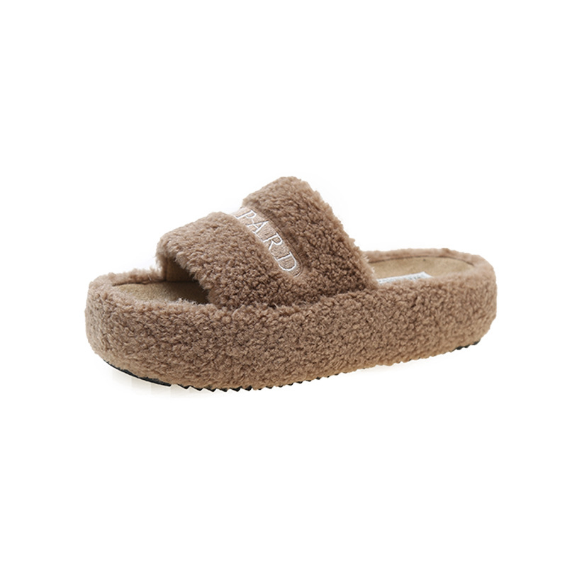 free Shipping sandals Platform sandal height increase slippers cooldown Non slip slippers One word cotton single shoe Female outdoor wear