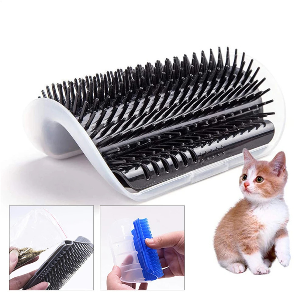 Cat brush comb cat corner massage self grooming friction pets face with tickling 250312