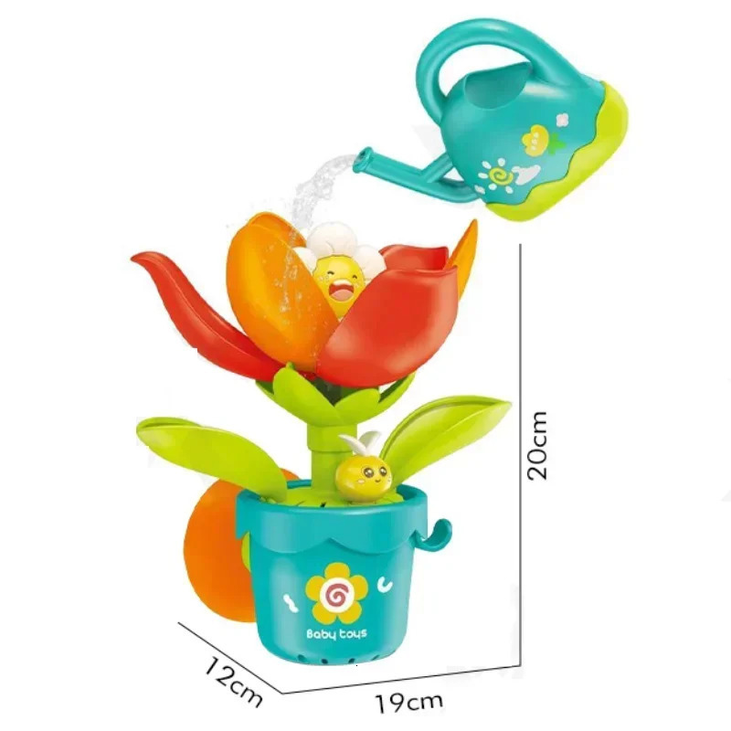 Baby Funny Water Game Bath Toy Sunflower Bathroom Shower Spray Water Bathroom Bathtub Toy Fun Water Spray Sprinkler 250326