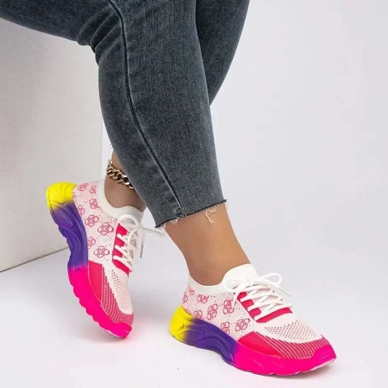 Breathable Mesh Platform New Increase Height Chunky Sneakers For Women Tenis Outdoor Women's Casual Running Shoes