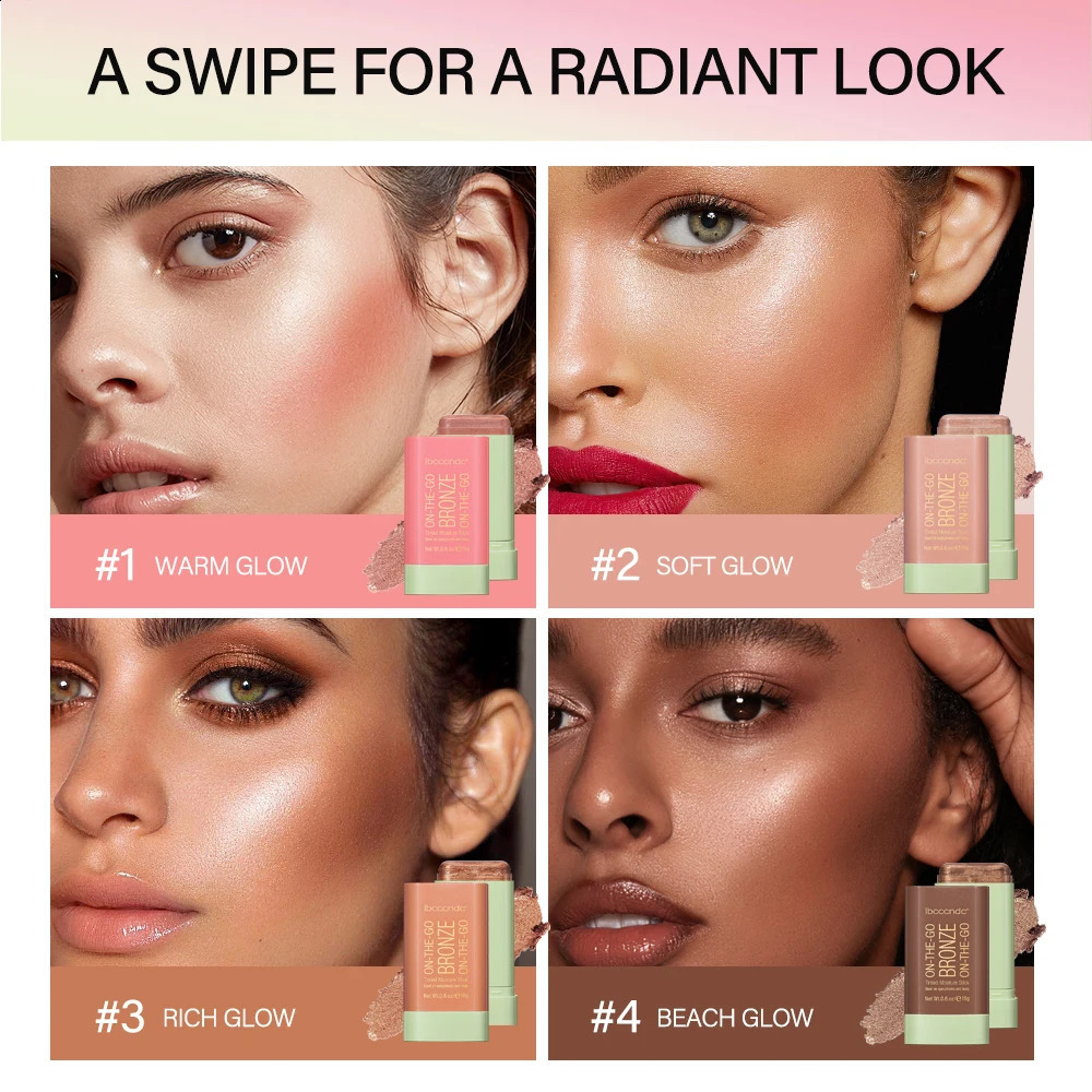 Bronzer Shading Stick Makeup Contour Sticks Peach Highlighter for Face Blush Body Glitter Cosmetics Blusher Korean Powder 250327
