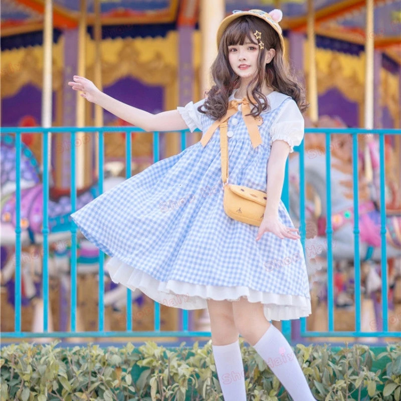 Japanese style Little Yellow Chicken Academy Cool Grid Dress Campus Style JK Uniform Spring Event Cute 250326