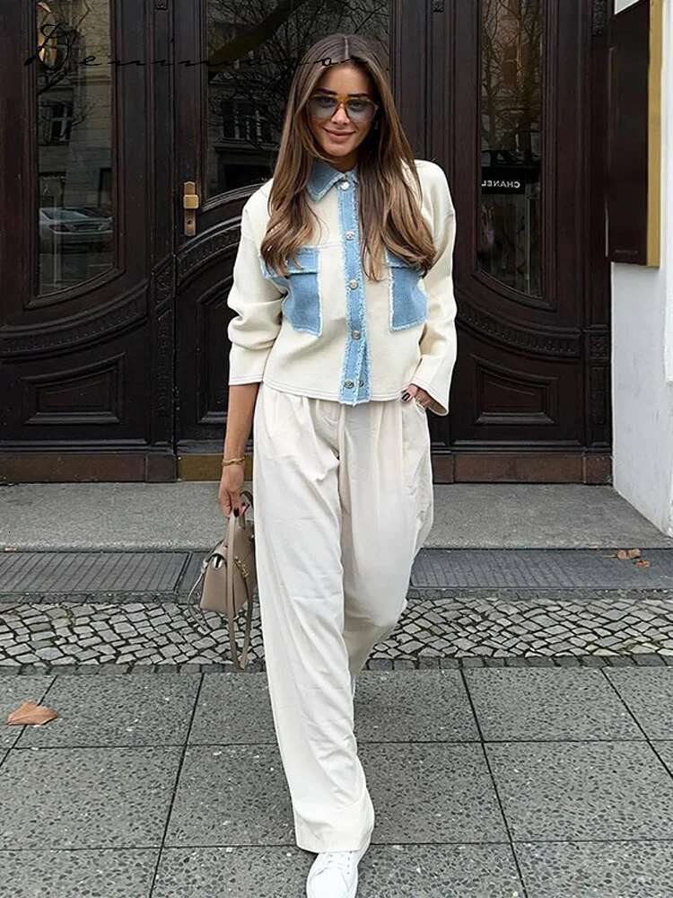 Street Patchwork Denim Jackets Women Casual Long Sleeved Single Breasted Pockets Female Spring New Fashion Lady Outwear