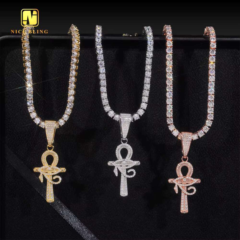 925 Sterling Silver New Design Custom Pendant Iced Out Charm VVS Moissanite Diamond Hip Hop Moissanite Jewelry Pendant Necklace