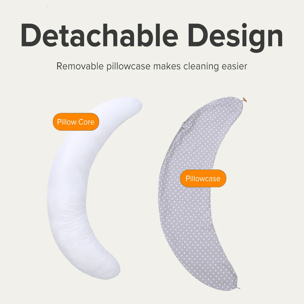 71*51*14 Inches Ergonomic Nursing Pillow Breastfeeding Cushion with Removable Cover Machine-Washable Pregnancy Pillow for Adults 250326