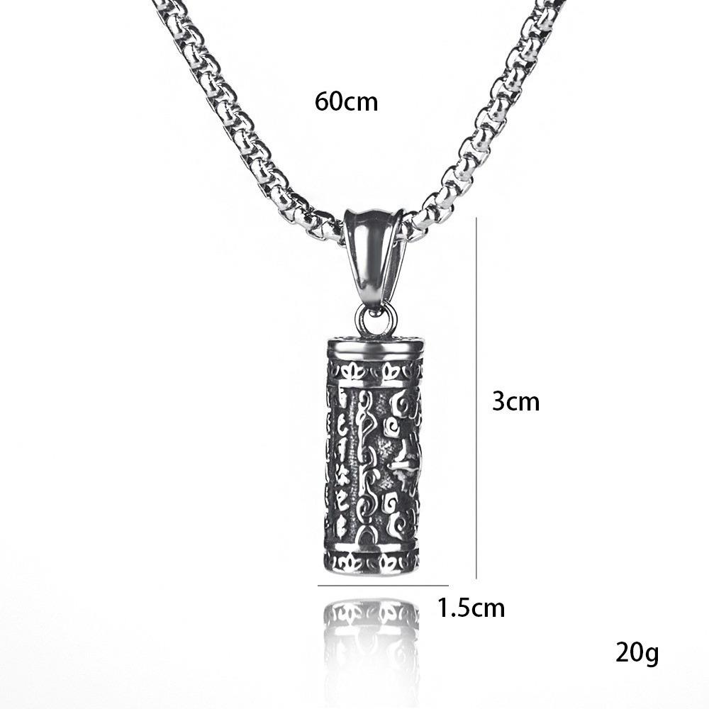 True Words Necklace - European Trendy Men's Hip Hop Pendant