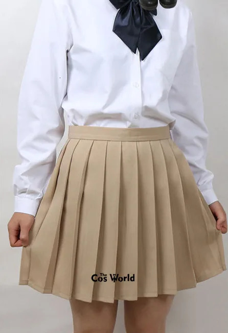 XS3XL 17 Color Girl Japanese Summer High Waist Wrinkle Skiing Suitable for JK School Uniform Student Clothing 250326