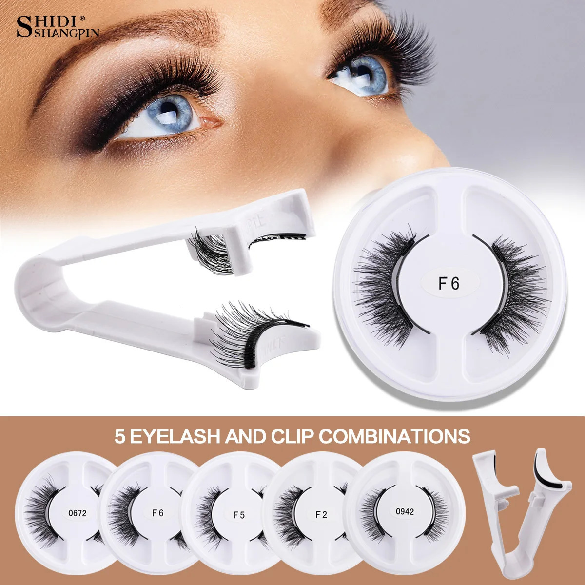 5pairs Magnetic Eyelashes Handmade 3D Natural Magnetic False Eyelashes Reusable Magnetic Eyelashes Tweezers Set Lashes 250324
