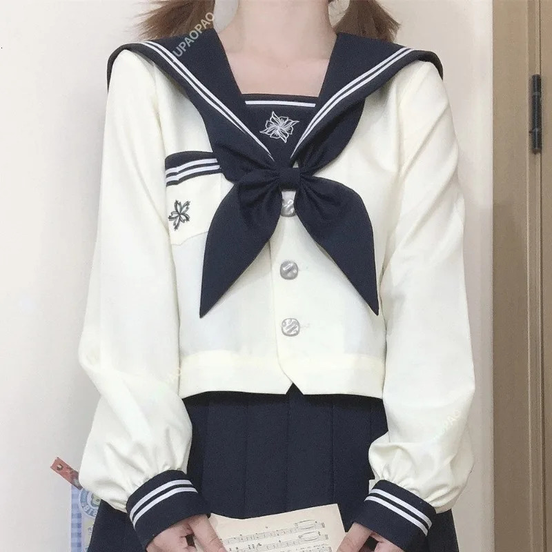 Japanese y JK Uniform Ins Style Sailor Academy Sleepy Sleep Folded Skiwear Youth 250326