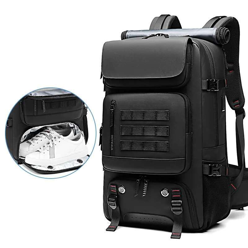 Men Travel Backpack Waterproof 17 Inch Business Laptop With Separate Shoe Bag USB Charging 50L Outdoors Hiking Backpack