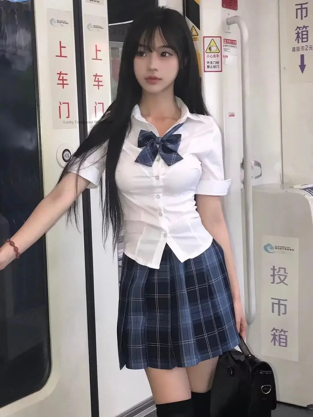Summer Fashion Women School Uniform Style Jk Dress Set Womens Two Piece Folded 250326