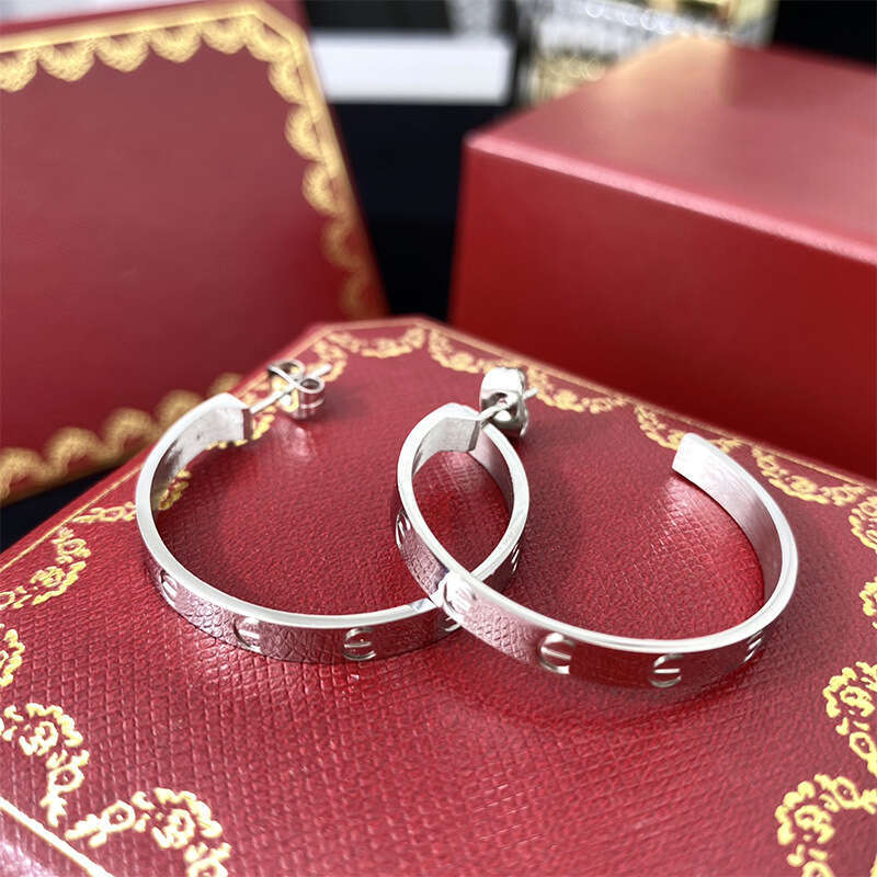 Era metal large C-shaped earrings, niche new style, fashionable, simple, generous, personalized, cool style earrings