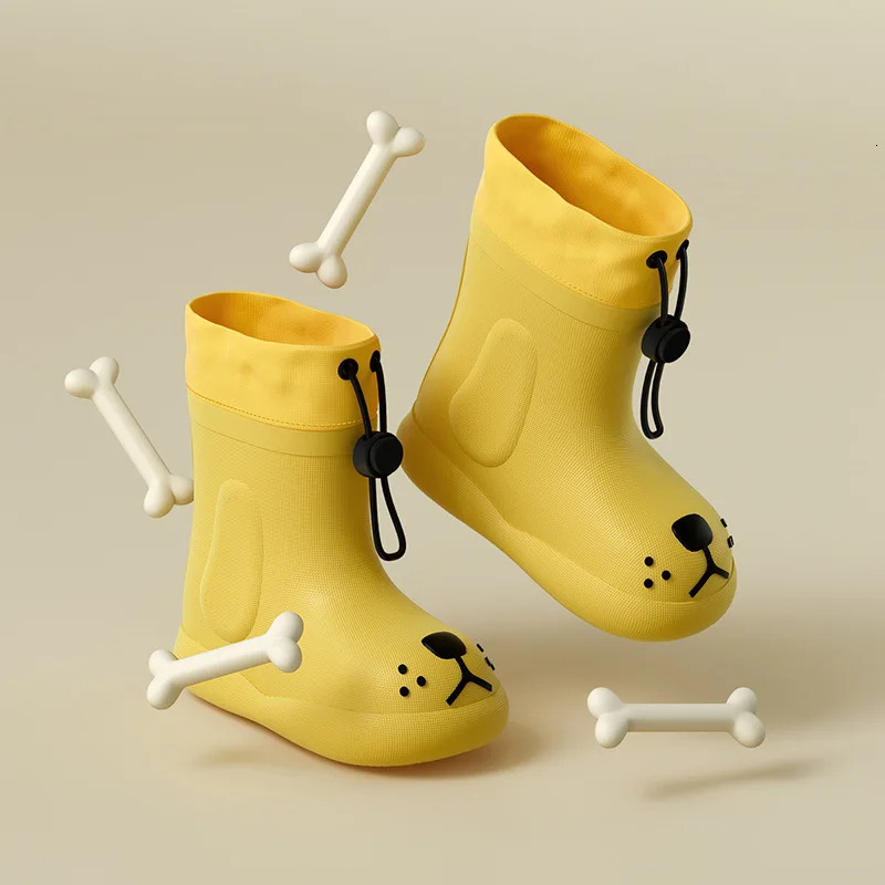 Childrens rain boots for boys and girls waterproof baby anti slip rubber water childrens all seasons Remova 250325