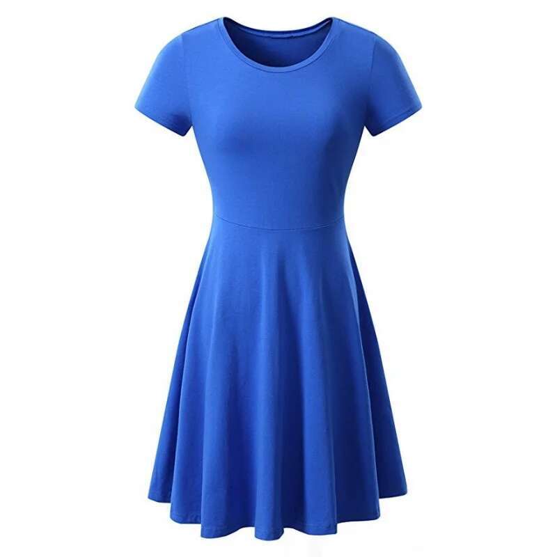 Dongdumaoyi Retro A Lijnjurk Met Korte Mouwen Elegante Vrijetijdsjurk Voor Lente En Zomer Dameskleding WD