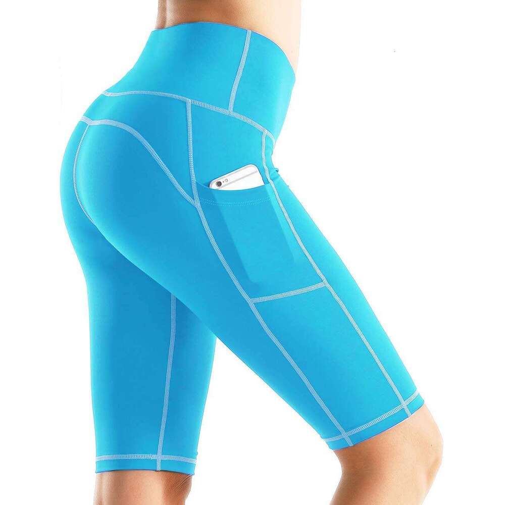 Women Yoga Pants New Spring And Summer Sports Seven Point Contrasting Shorts High Waisted Elastic Fitness Women S Pants YJ