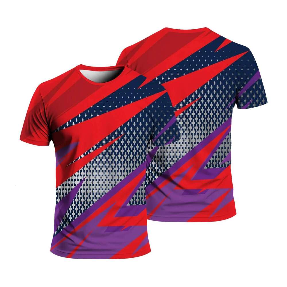Summer fashion sports quick drying men's and women's loose and comfortable daily casual round neck short sleeved T-shirt can add DIY logo to