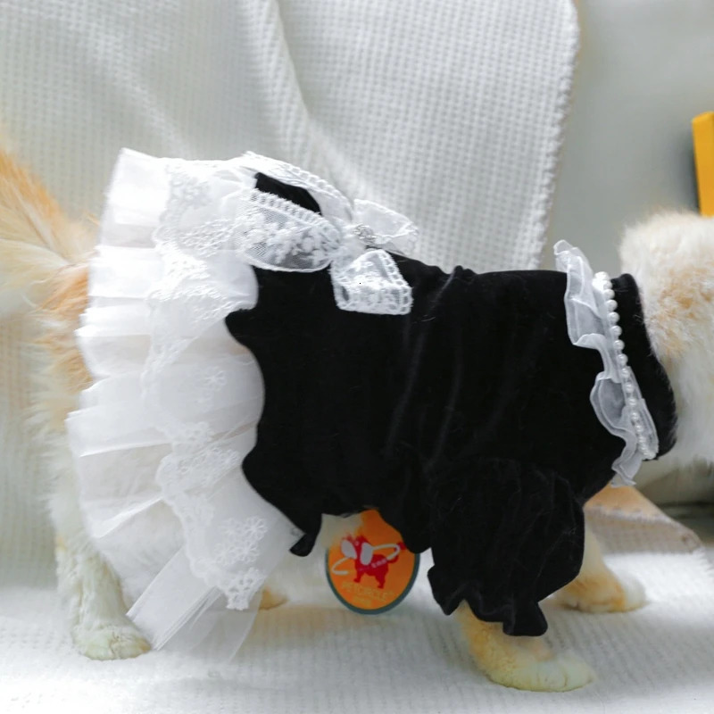 Cat Outfits for Cats Only Dog Clothes Lace Decors Dress Pet Costume Apparel Summer Clothing Accessory for Girl Drop 250326