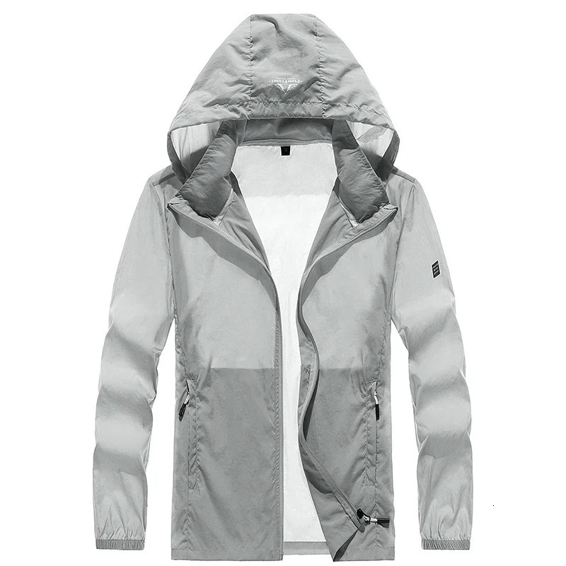 Coats Mens Breathable Sports Waterproof Jacket Summer UV Protection Outdoor Fishing Leather Coat 250327