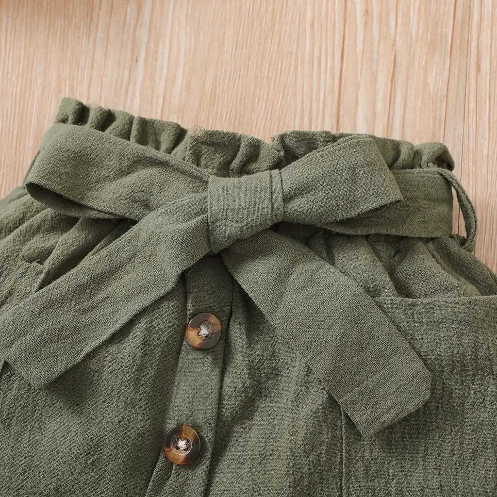 2PCS baby girl clothing set with ribbed hanging collar top and short skirt fashionable Korean style summer clothing for girls aged 3-24 monthsT250327