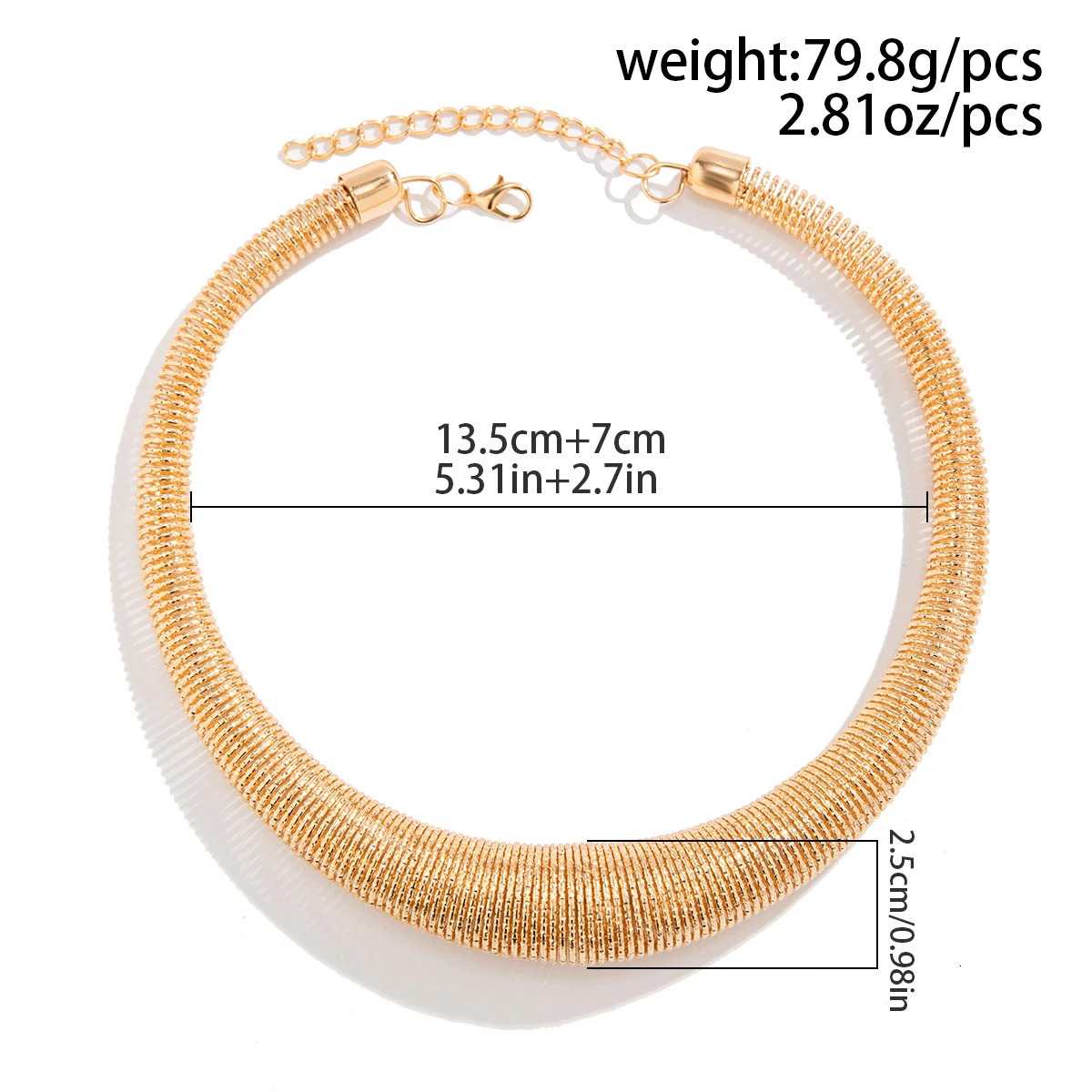 Ingemark Exaggerated Heavy duty Metal Block Twisted Necklace Suitable for Womens Trends Retro Thick Chain Grunge Jewelry Steampunk Men 250325