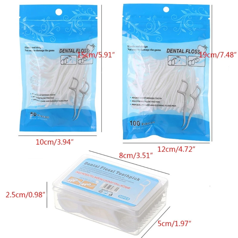 50100 dental floss picks sticks cleaning interdental brushes oral hygiene care tools 250325