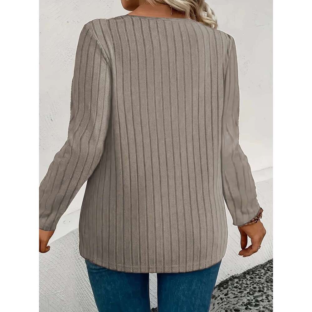 Plus size fashionable casual women's T-shirt fashionable loose T-shirt women's temperament long sleeved T-shirt holiday weekend
