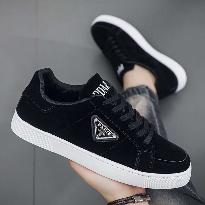 Designer shoes free shipping men sports shoes black white antislip breathable outdoor casual shoe new