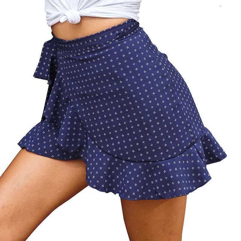 Dongdumaoyi Nieuwe Zomer Asymmetrische Rok Met Stippen En Ruches Wikkelband In De Taille Modieuze Geplooide Midi Voor Dames