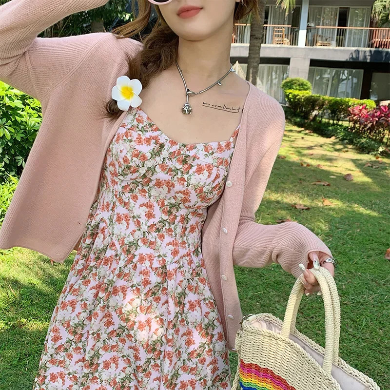 Mint green silk thin womens cardigan wool sweater summer coat air conditioning cover blue top lightweight jacket short 250326