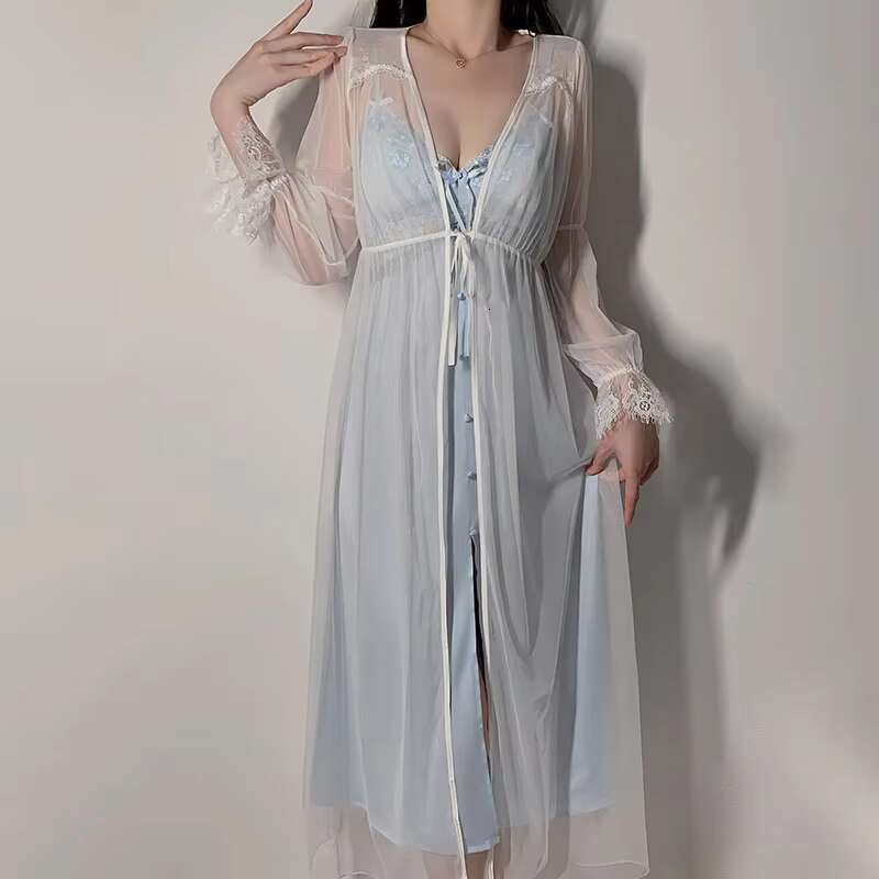 Oem&Odm Sexy Mature Sweet Satin Pamas Breast Pads Straps Women's Nightgowns Home Robe Set Sleepwear V-Neck Night Dress