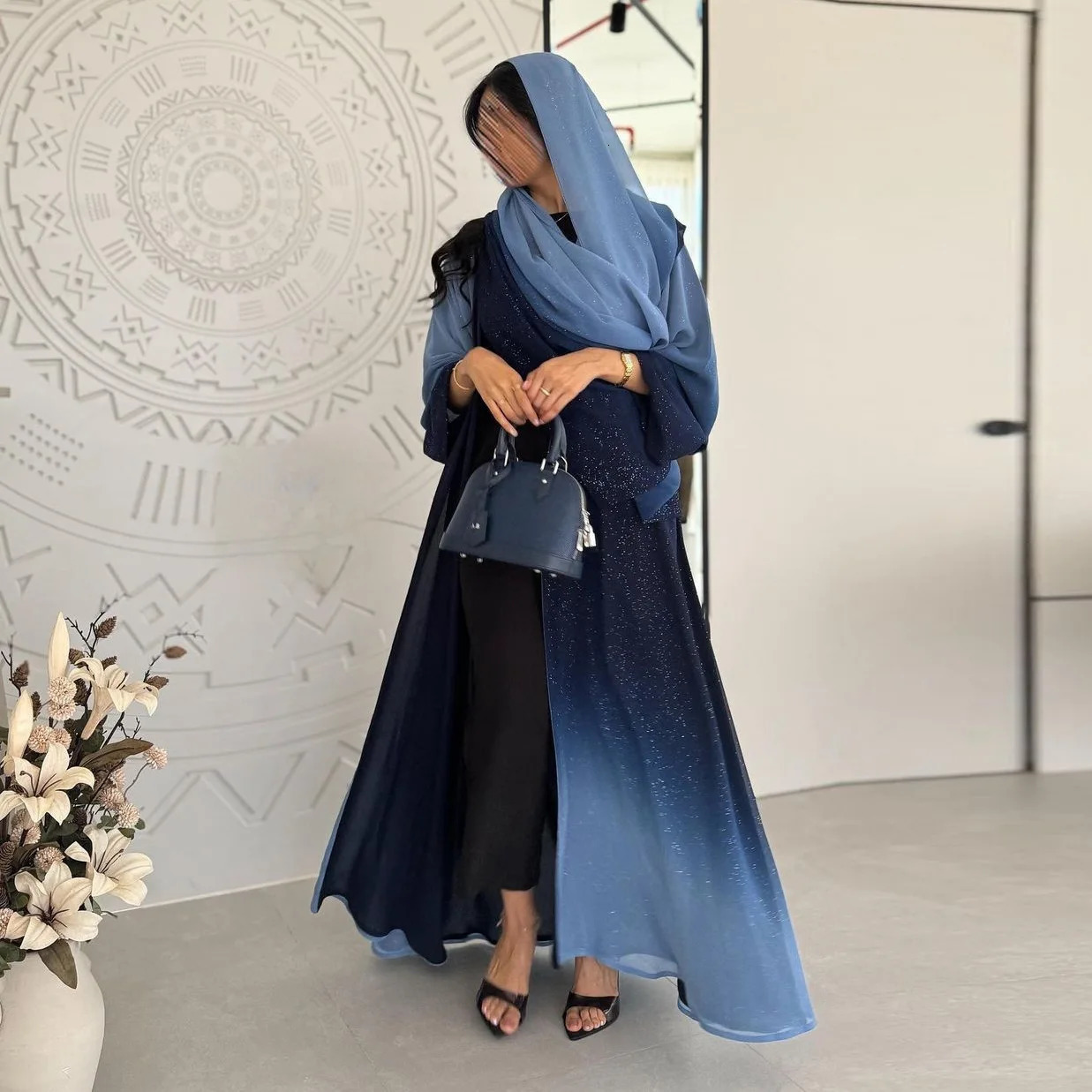 Middle Eastern Dubai Robe Glitter cardigan women Abaya long sleeved Caftans Marocain collection Mariee 250326