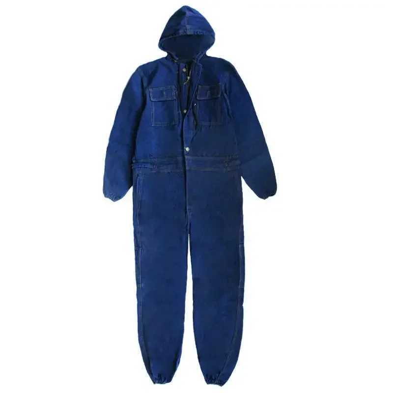 Breathable work clothes for men and women mechanical repair dust-proof labor protection clothing denim work clothesXJ250326