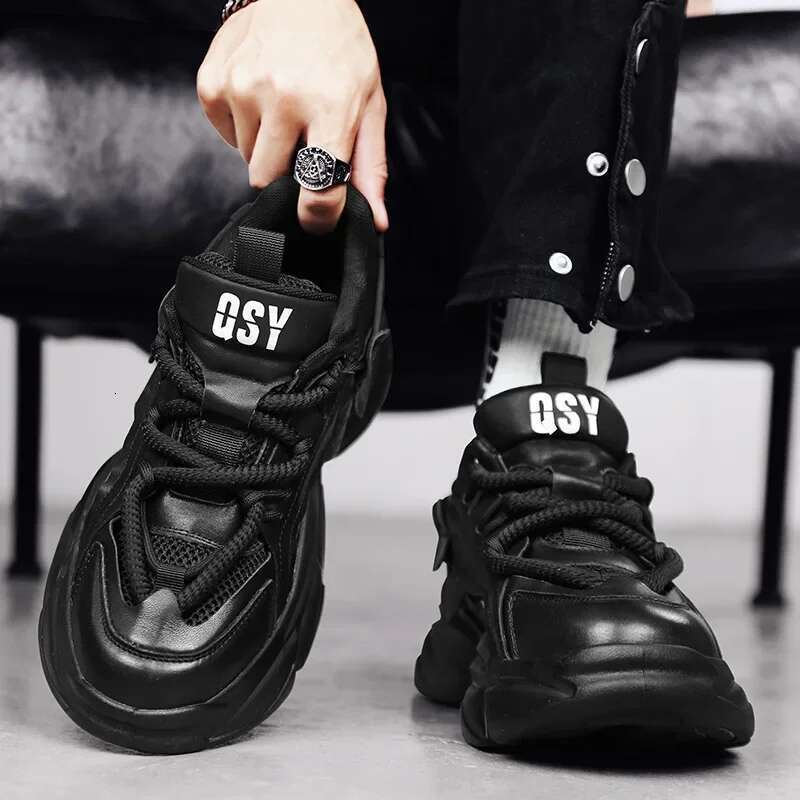 Men's Youth Trendy Sports Korean Edition Versatile Thick Sole Anti Slip Basketball Fashion Student Casual Shoes