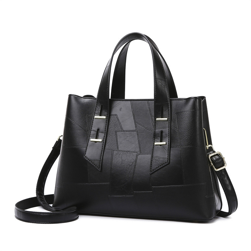Women's Handbag Autumn Fashion Splicing Work Commuting High-End Sense Large Capacity Temperament Shoulder Bag For Women