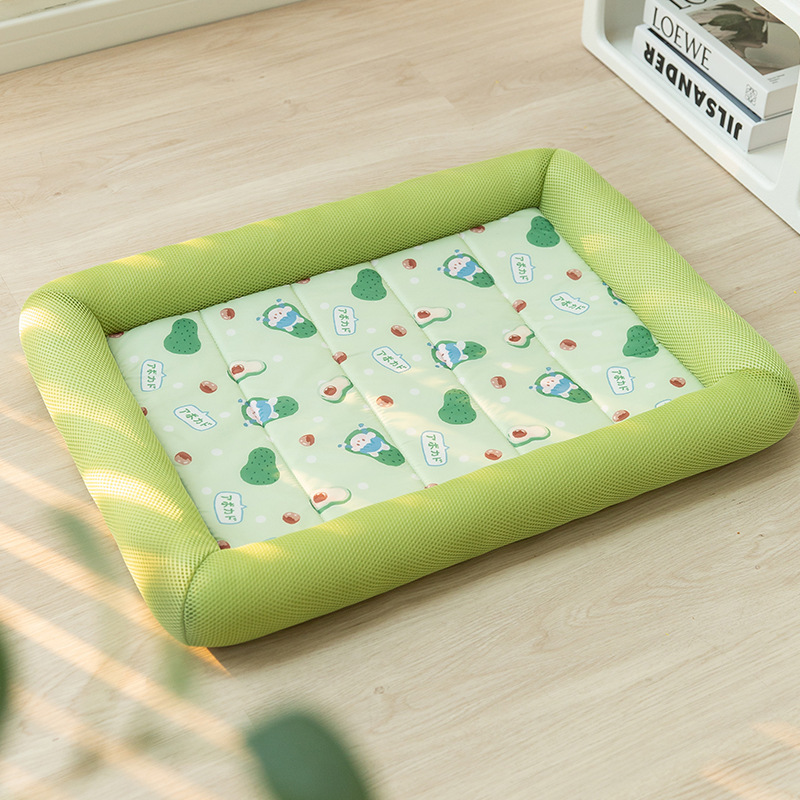 Summer Dog Bed Mat Super Cool Ice Pad Mat For Dogs Cats Blanket Sofa Breathable Ice Silk Pad Kennel Pet Summer Washable Bed